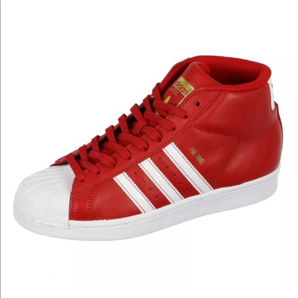 Adidas Youth Pro Model Mid Top Shoes Scarlet Red SIZE 4.5